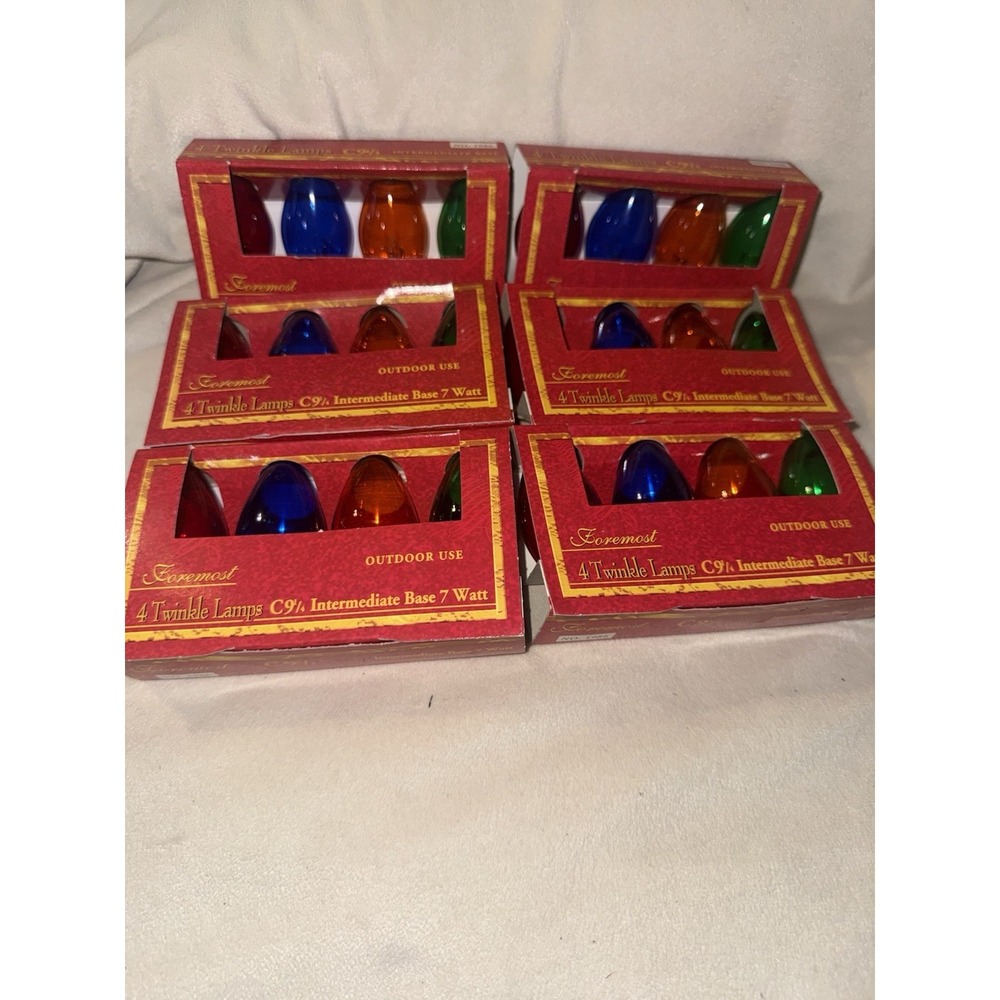 24 Foremost Outdoor Christmas Bulbs C9 1/4 -7w New Vintage‎ (6 Packs)